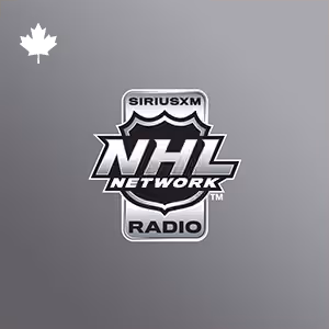 SiriusXM NHL Network Radio logo with a Canadian maple leaf icon in the top left corner.
